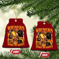Funny Wiener Dog Ceramic Ornament Vintage Bootleg Gift For Dachshund Lover - Wonder Print Shop