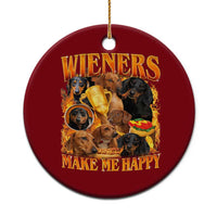 Funny Wiener Dog Ceramic Ornament Vintage Bootleg Gift For Dachshund Lover - Wonder Print Shop