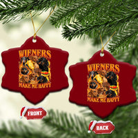 Funny Wiener Dog Ceramic Ornament Vintage Bootleg Gift For Dachshund Lover - Wonder Print Shop