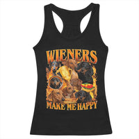 Funny Wiener Dog Racerback Tank Top Vintage Bootleg Gift For Dachshund Lover - Wonder Print Shop