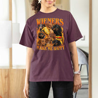 Funny Wiener Dog T Shirt For Women Vintage Bootleg Gift For Dachshund Lover - Wonder Print Shop