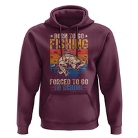Born to Go Fishing Forced School Hoodie Funny Fishing Fisherman Kids Boys - Wonder Print Shop
