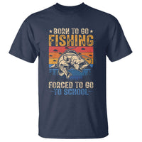 Born to Go Fishing Forced School T Shirt Funny Fishing Fisherman Kids Boys - Wonder Print Shop
