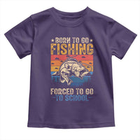 Born to Go Fishing Forced School Toddler T Shirt Funny Fishing Fisherman Kids Boys - Wonder Print Shop