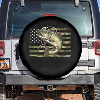Camo Bass Fishing Spare Tire Cover Patriotic US Flag Fisherman - Wonder Print Shop
