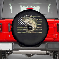 Camo Bass Fishing Spare Tire Cover Patriotic US Flag Fisherman - Wonder Print Shop