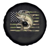 Camo Bass Fishing Spare Tire Cover Patriotic US Flag Fisherman - Wonder Print Shop