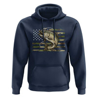 Camo Bass Fishing Hoodie Patriotic US Flag Fisherman - Wonder Print Shop