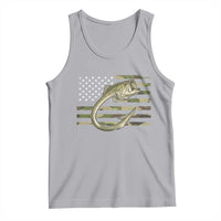 Camo Fish Hook Fishing Tank Top Patriotic US Flag Fisherman Camouflage Bass Fishing - Wonder Print Shop