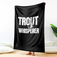 Trout Fishing Throw Blanket Funny Fishing Fisherman Trout Whisperer Gift - Wonder Print Shop