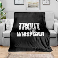 Trout Fishing Throw Blanket Funny Fishing Fisherman Trout Whisperer Gift - Wonder Print Shop