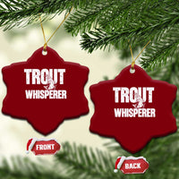 Trout Fishing Ceramic Ornament Funny Fishing Fisherman Trout Whisperer Gift - Wonder Print Shop
