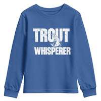 Trout Fishing Youth Sweatshirt Funny Fishing Fisherman Trout Whisperer Gift - Wonder Print Shop