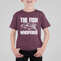 Funny Fishing T Shirt For Kid The Fish Whisperer Lake Life Gift For Fishermen Dads - Wonder Print Shop