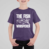 Funny Fishing T Shirt For Kid The Fish Whisperer Lake Life Gift For Fishermen Dads - Wonder Print Shop