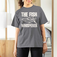 Funny Fishing T Shirt For Women The Fish Whisperer Lake Life Gift For Fishermen Dads - Wonder Print Shop
