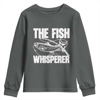 Funny Fishing Youth Sweatshirt The Fish Whisperer Lake Life Gift For Fishermen Dads - Wonder Print Shop