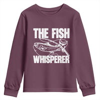 Funny Fishing Youth Sweatshirt The Fish Whisperer Lake Life Gift For Fishermen Dads - Wonder Print Shop