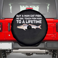 Funny Fishing Meme Spare Tire Cover Buy A Man Eat Fish Inappropriate - Wonder Print Shop