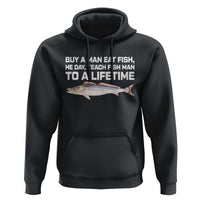 Funny Fishing Meme Hoodie Buy A Man Eat Fish Inappropriate - Wonder Print Shop
