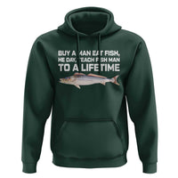 Funny Fishing Meme Hoodie Buy A Man Eat Fish Inappropriate - Wonder Print Shop