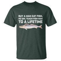 Funny Fishing Meme T Shirt Buy A Man Eat Fish Inappropriate - Wonder Print Shop