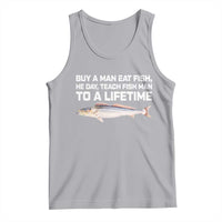 Funny Fishing Meme Tank Top Buy A Man Eat Fish Inappropriate - Wonder Print Shop