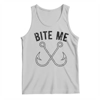 Cool Catchy Angler Tank Top Retro Bite Me Bass Fishing Fishermen