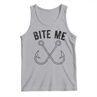 Cool Catchy Angler Tank Top Retro Bite Me Bass Fishing Fishermen