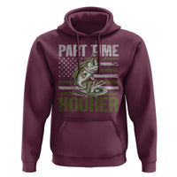 Part Time Hooker Hoodie Funny Fishing Patriotic US Flag Fisherman
