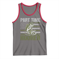 Part Time Hooker Tank Top Funny Fishing Patriotic US Flag Fisherman