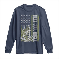 Uncle Fishing Long Sleeve Shirt Reel Cool Uncle Fisherman US Flag