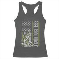 Uncle Fishing Racerback Tank Top Reel Cool Uncle Fisherman US Flag