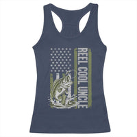 Uncle Fishing Racerback Tank Top Reel Cool Uncle Fisherman US Flag
