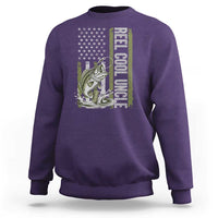 Uncle Fishing Sweatshirt Reel Cool Uncle Fisherman US Flag