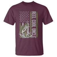 Uncle Fishing T Shirt Reel Cool Uncle Fisherman US Flag