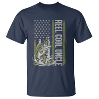 Uncle Fishing T Shirt Reel Cool Uncle Fisherman US Flag