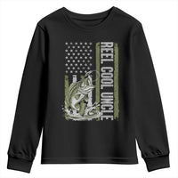 Uncle Fishing Youth Sweatshirt Reel Cool Uncle Fisherman US Flag