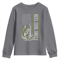 Uncle Fishing Youth Sweatshirt Reel Cool Uncle Fisherman US Flag