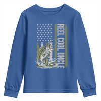 Uncle Fishing Youth Sweatshirt Reel Cool Uncle Fisherman US Flag