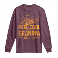 Reel Cool Grandpa Long Sleeve Shirt Funny Fishing Fisherman Fathers Day