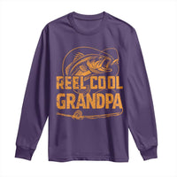 Reel Cool Grandpa Long Sleeve Shirt Funny Fishing Fisherman Fathers Day