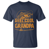 Reel Cool Grandpa T Shirt Funny Fishing Fisherman Fathers Day