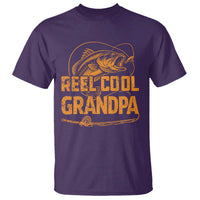 Reel Cool Grandpa T Shirt Funny Fishing Fisherman Fathers Day
