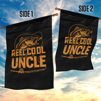Reel Cool Uncle Garden Flag Funny Fishing Fisherman Fathers Day