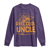 Reel Cool Uncle Long Sleeve Shirt Funny Fishing Fisherman Fathers Day