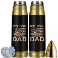 Reel Cool Dad Bullet Tumbler Funny Fishing USA Flag Patriotic Fisherman Fathers Day