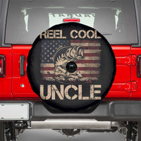 Reel Cool Uncle Spare Tire Cover Funny Fishing USA Flag Patriotic Fisherman Fathers Day