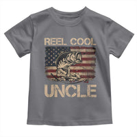 Reel Cool Uncle Toddler T Shirt Funny Fishing USA Flag Patriotic Fisherman Fathers Day
