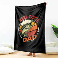 Reel Cool Dad Throw Blanket Funny Fathers Day Fishing Lover Fisherman